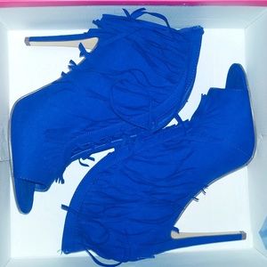 Blue Fringe Stiletto